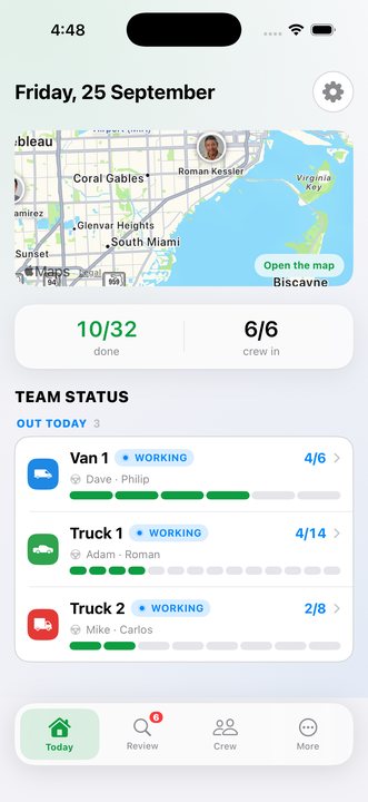 GroundCrew owner dashboard